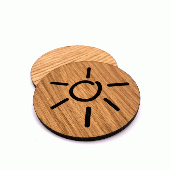 Holz Untersetzer aus Eiche - Rund &amp; geölt FSC®