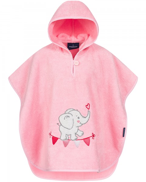 Morgenstern Badeponcho Baby Elefant Rosa