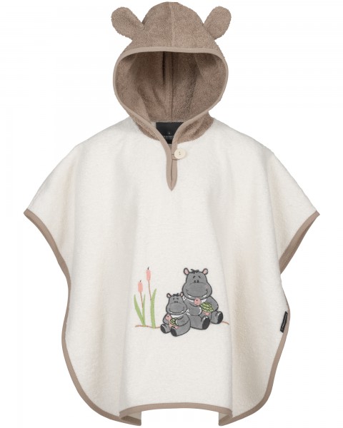 Morgenstern Badeponcho Baby Hippo Creme