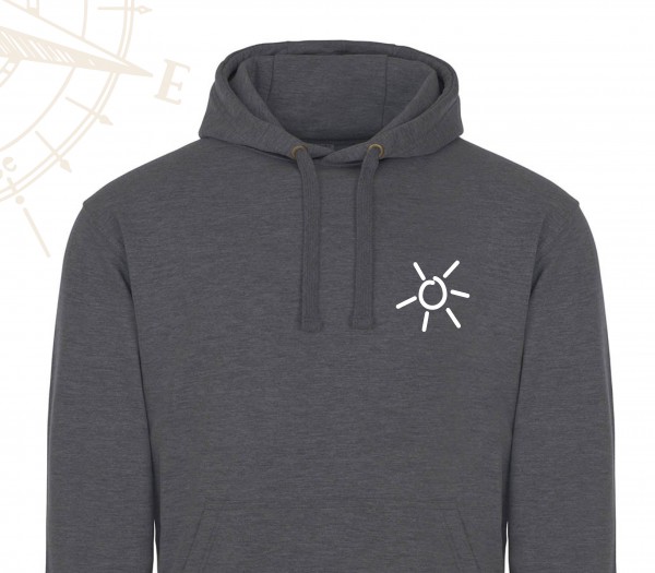 HOODIE - Grau - Grömitz Sonne Brustlogo