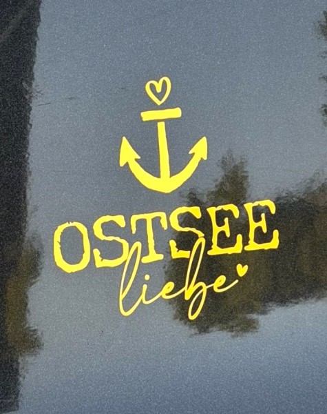 Ostsee Liebe Aufkleber - Gelb