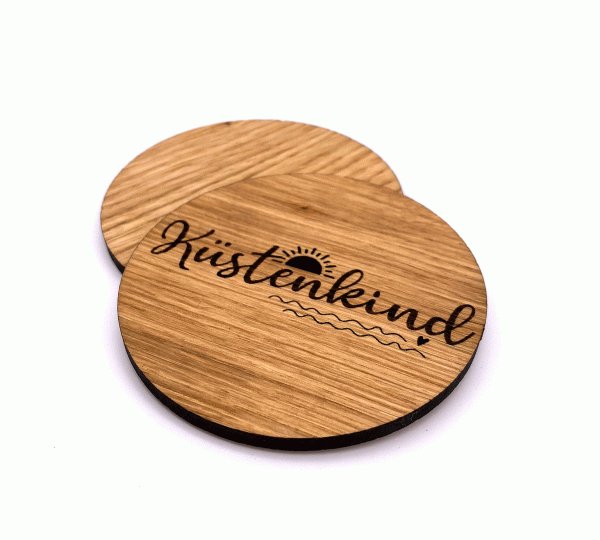 Holz Untersetzer aus Eiche - Rund &amp; geölt FSC®