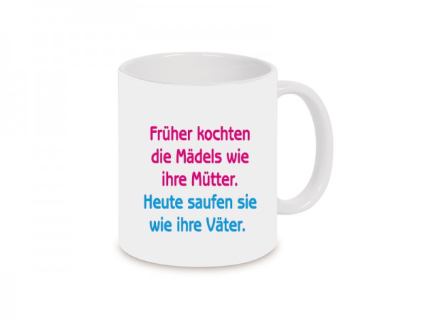 Früher kochten Mädels.. Becher