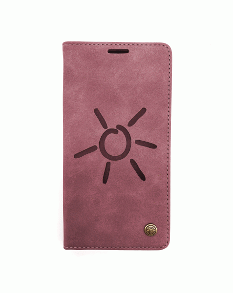 Handyhülle mit Sonne für IPhone- Weinrot - verschiedene Modelle