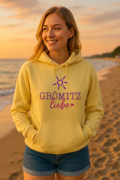 GRÖMITZ HOODIE - Grömitz-Liebe - lemon