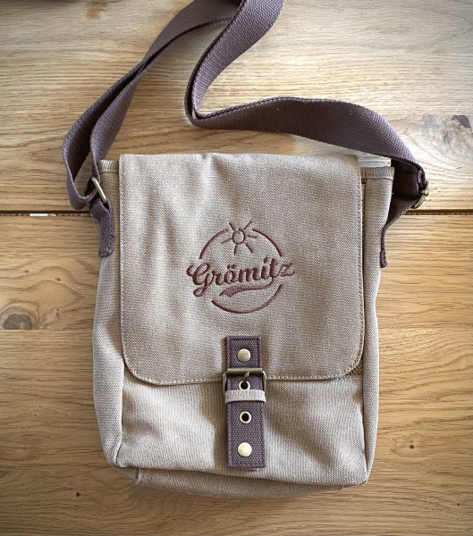 Vintage Canvas Umhängetasche mit Grömitz-Logo