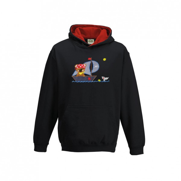 Hoodie mit Stickmotiv Bär