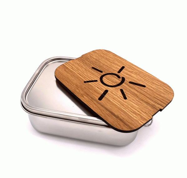 Brotzeitbox / Lunchbox aus Edelstahl 1200 ml - FSC®