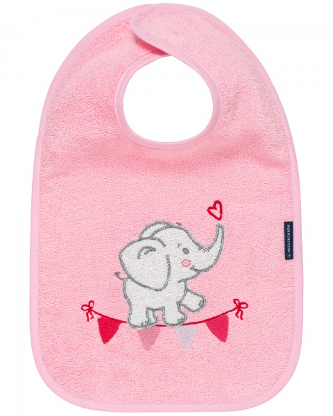 Morgenstern Lätzchen Baby Elefant Rosa