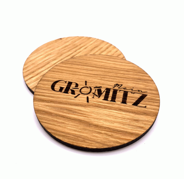 Holz Untersetzer aus Eiche - Rund &amp; geölt FSC®