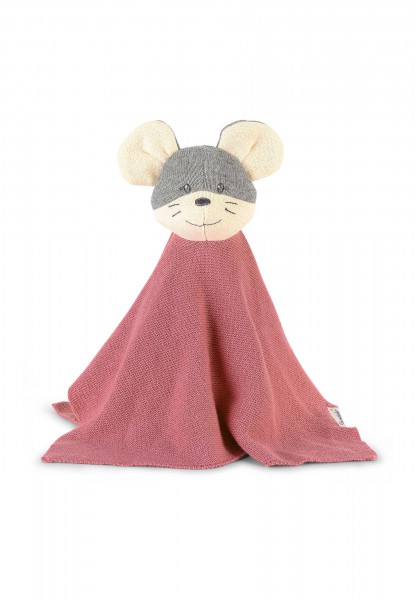 Schmusetuch Maus Mabel in Rosa, 34 cm