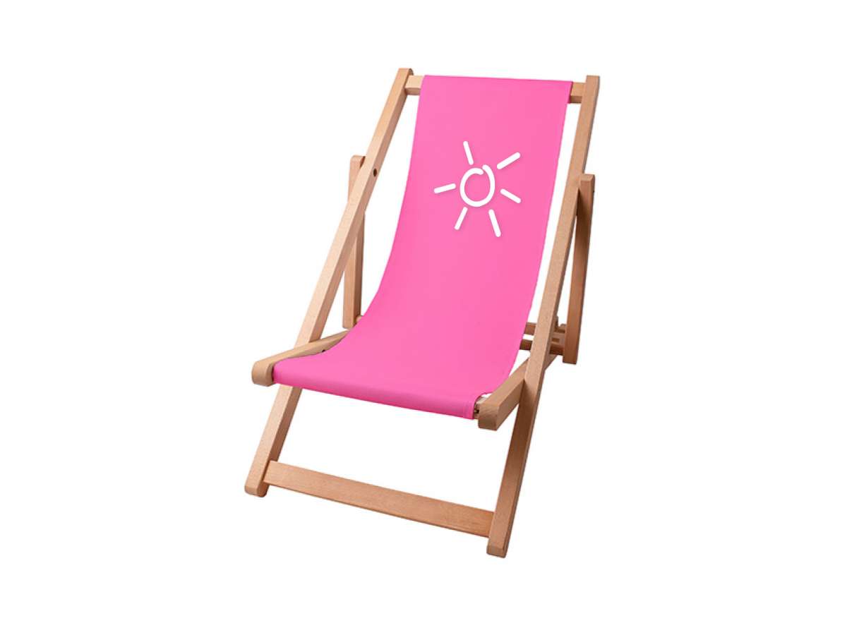 Kinder-Liegestuhl Aus Kiefernholz | Elefant Rosa Design, Für Kinder Bis 100 Cm, FSC-zertifiziert