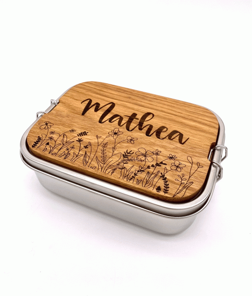 Brotzeitbox / Lunchbox personalisierbar aus Edelstahl 1200 ml - FSC®