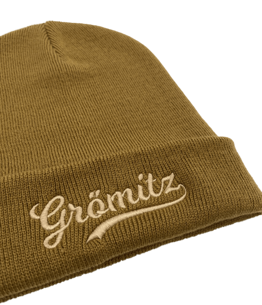 Sonnenbeanie - Original Cuffed Beanie mit Schriftzug bestickt