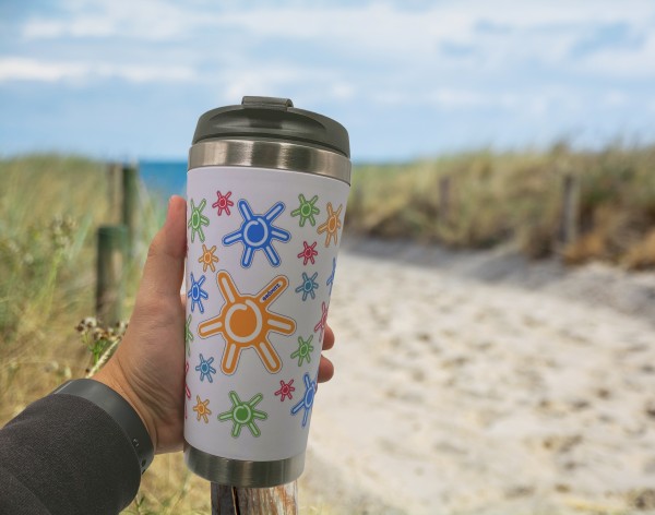 Grömitz - Becher mit der originalen Grömitz Sonne als Thermobecher