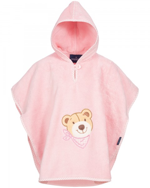 Morgenstern Badeponcho Baby Bär Rosa