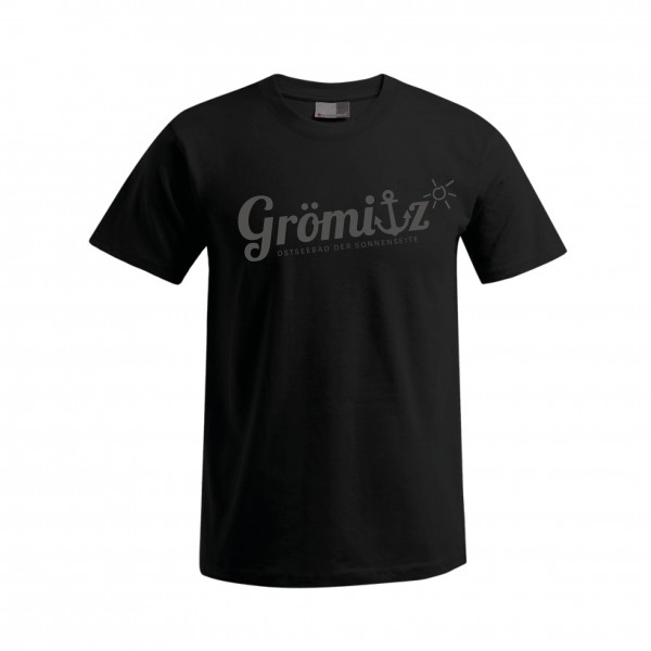 T-Shirt im Grömitz Design Herren Schwarz