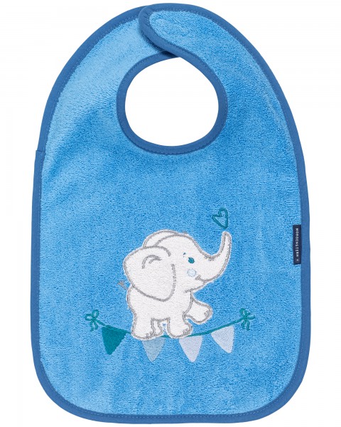 Morgenstern Lätzchen Baby Elefant Blau