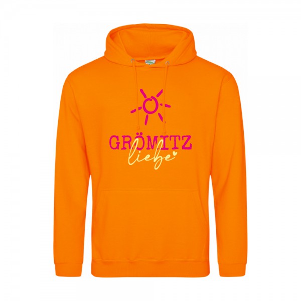 GRÖMITZ HOODIE - Grömitz-Liebe - orange crush